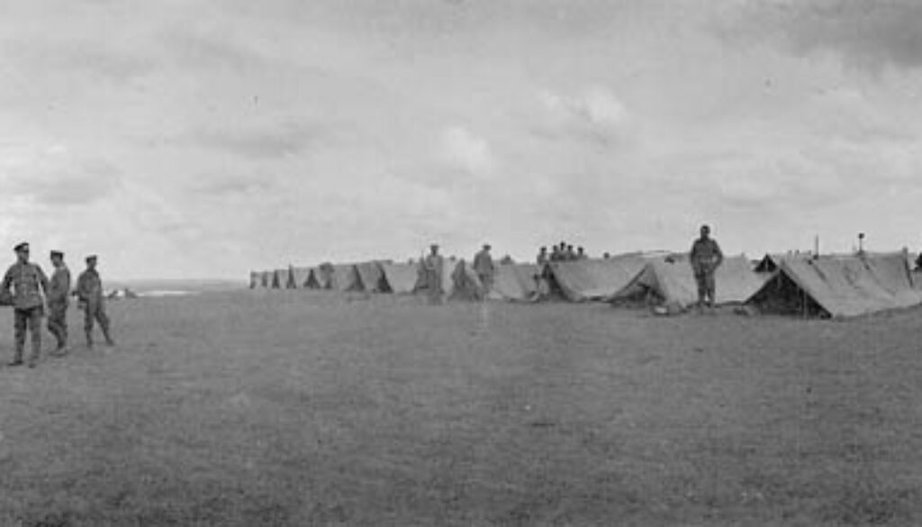 47_22nd Battalion bivouaced behind the lines. Battle of Amiens. August, 1918
